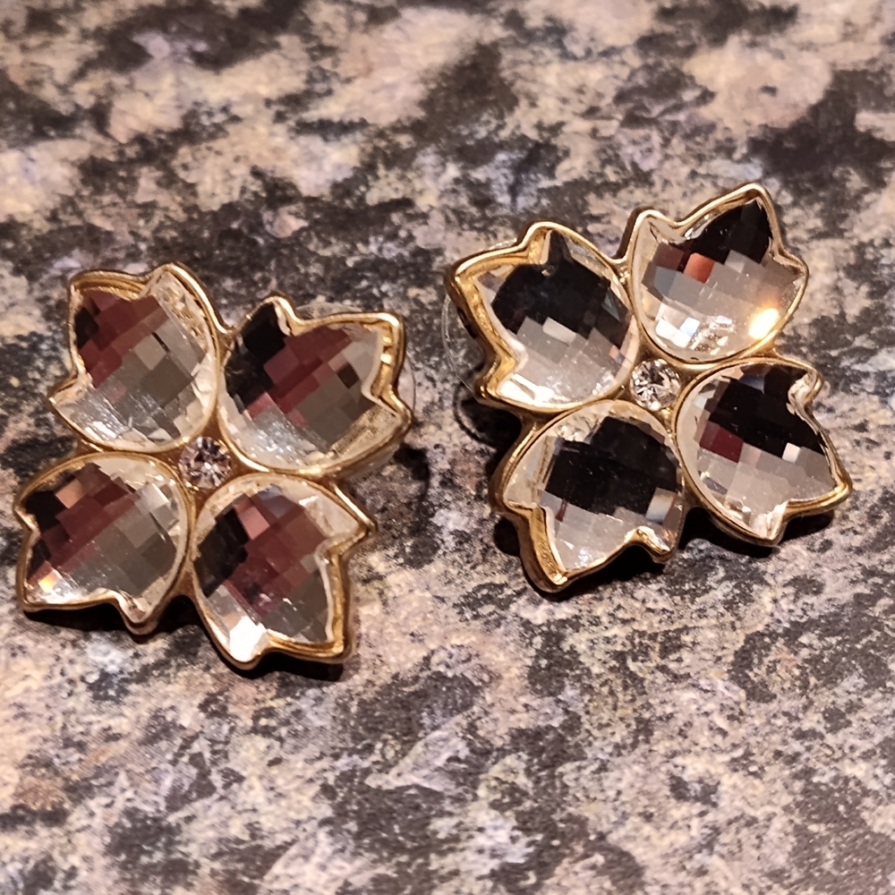 Patricia Nash Gold and Silver Petal Earrings